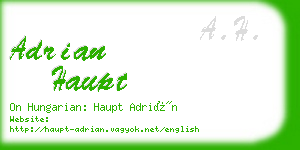 adrian haupt business card